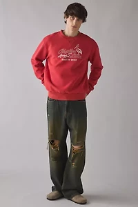 Rhythm Coast To Graphic Overdyed Crew Neck Sweatshirt