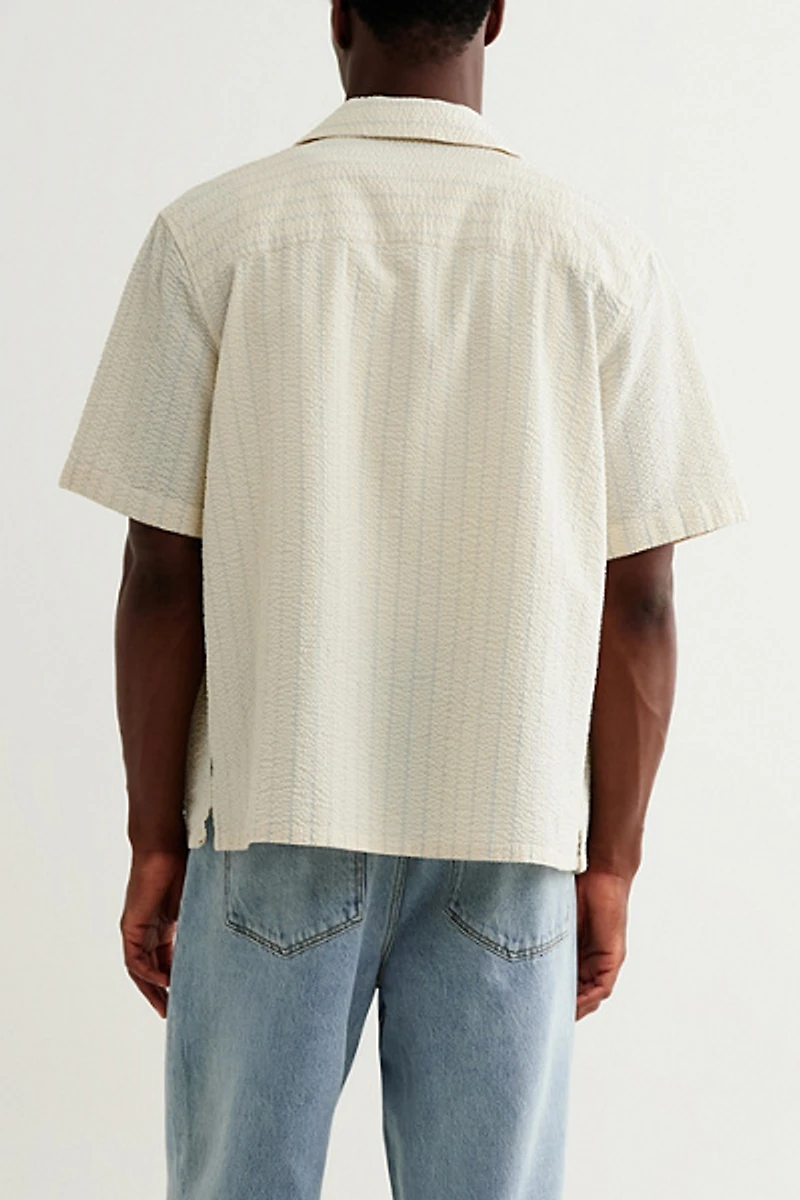 Wax London Didcot Stripe Short Sleeve Shirt