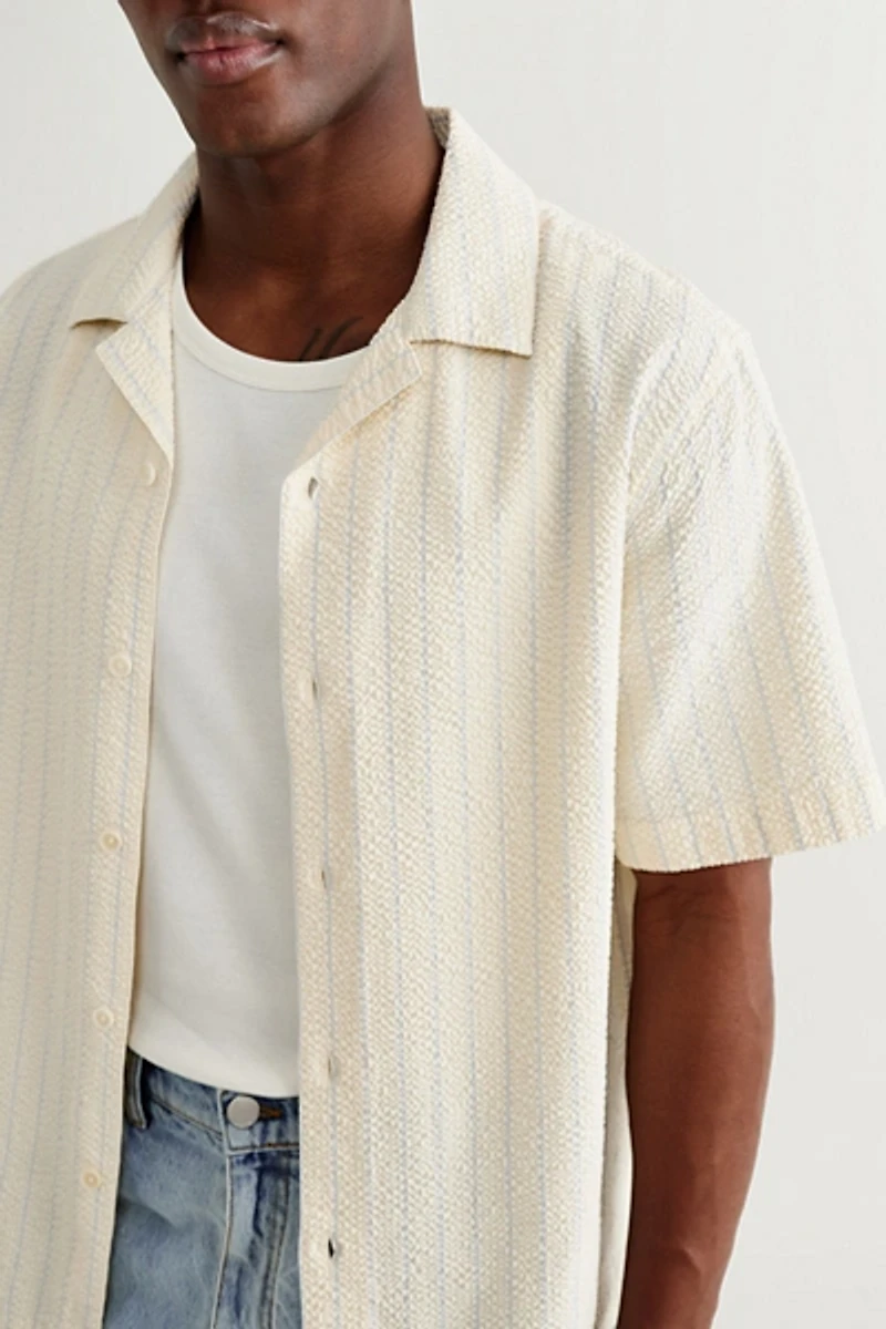 Wax London Didcot Stripe Short Sleeve Shirt