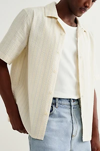 Wax London Didcot Stripe Short Sleeve Shirt