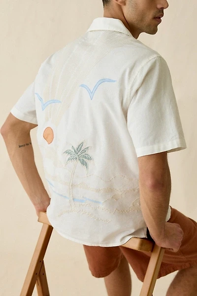 Wax London Didcot Embroidered Short Sleeve Shirt