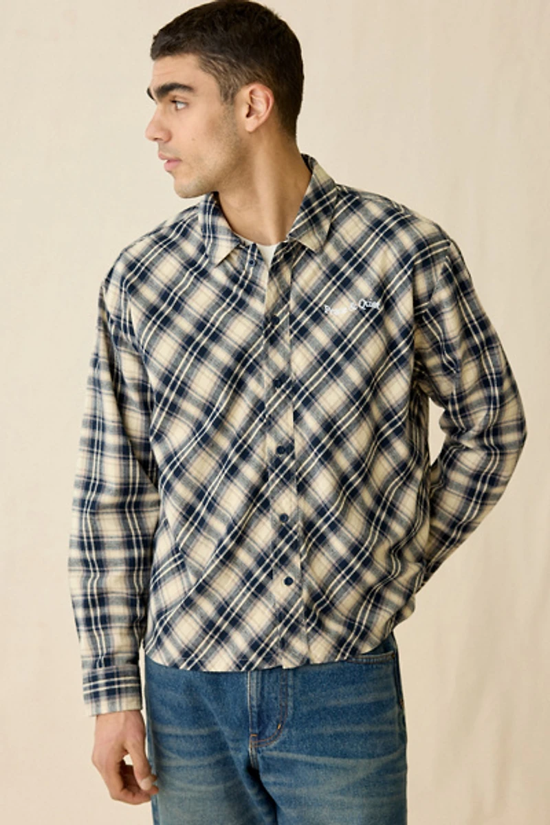 Museum Of Peace & Quiet Plaid Button Down Shirt