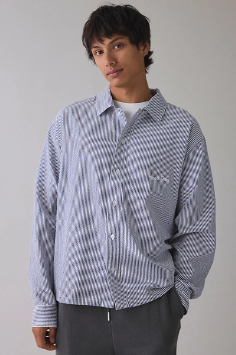 Museum Of Peace & Quiet Textured Stripe Button-Down Shirt