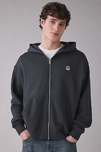 Museum Of Peace & Quiet Wordmark Zip-Up Hoodie Sweatshirt