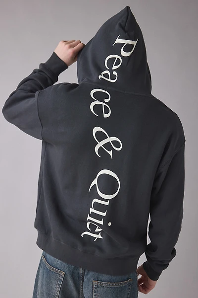 Museum Of Peace & Quiet Wordmark Zip-Up Hoodie Sweatshirt