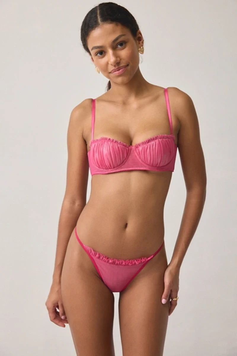 Mucci Lucy Ruffle Mesh Underwire Bra