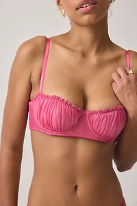 Mucci Lucy Ruffle Mesh Underwire Bra