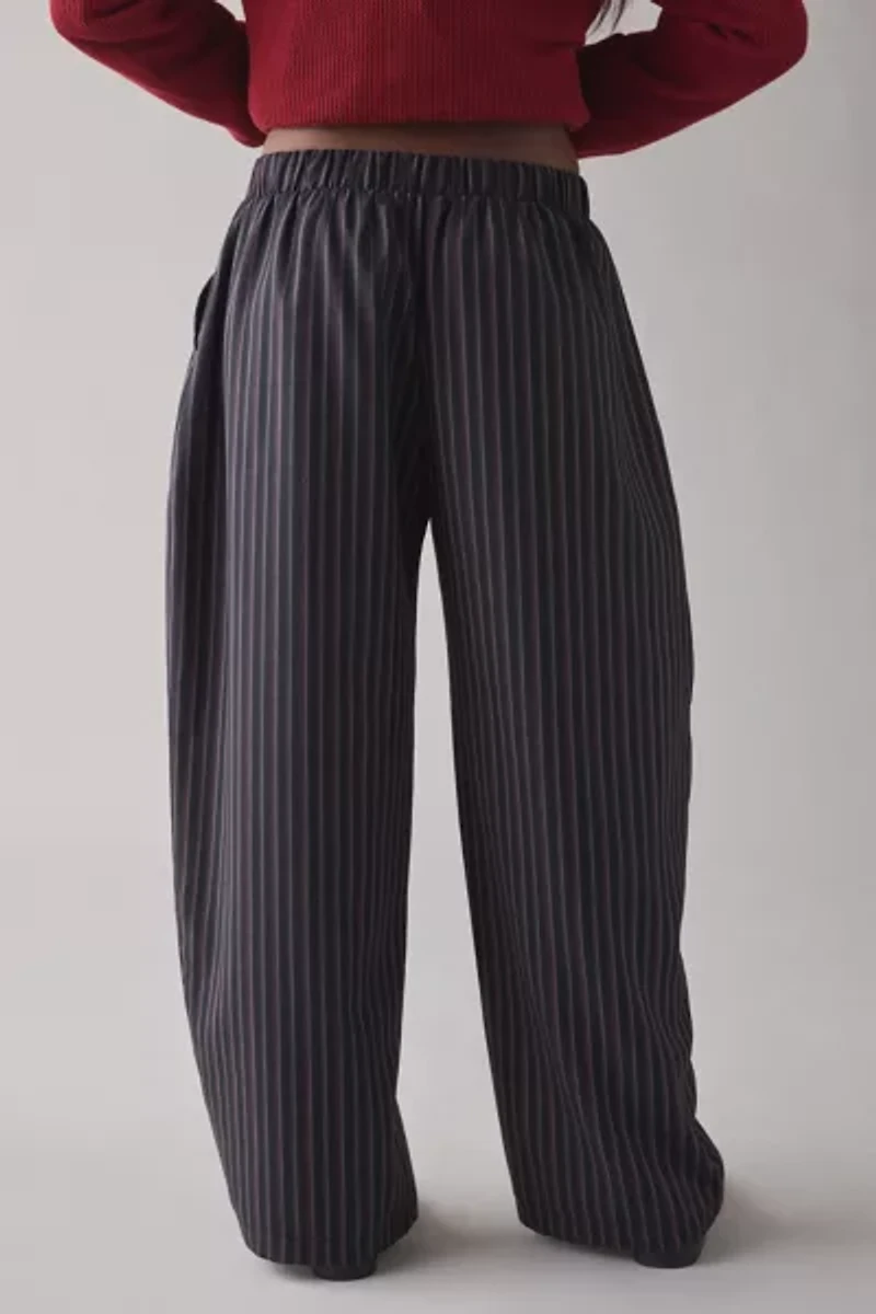 ReMADE By UO Remnants Pinstripe Pull-On Wide Leg Pant