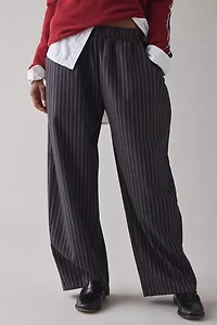 ReMADE By UO Remnants Pinstripe Pull-On Wide Leg Pant