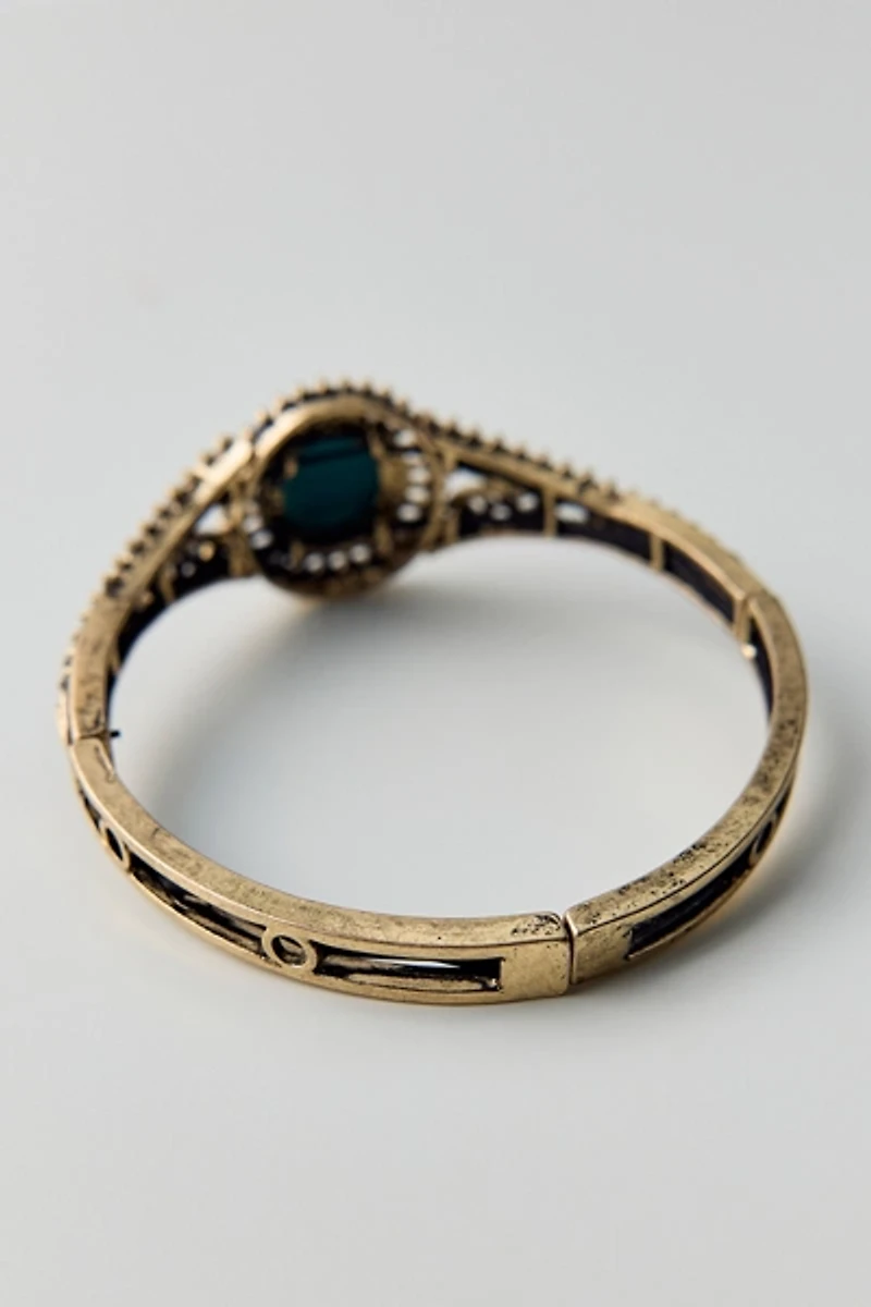 Victorian Swan Cameo Stretch Bangle Bracelet
