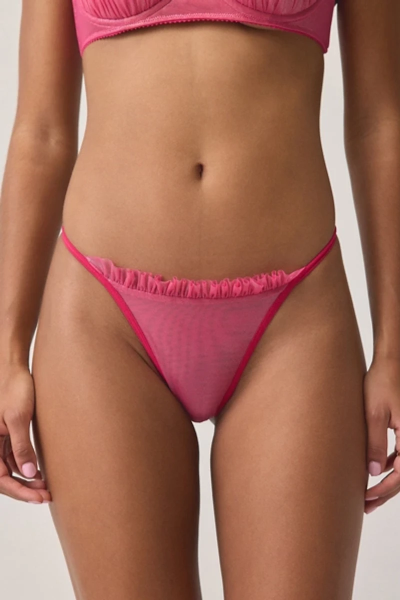 Mucci Maya Ruffle Mesh Thong