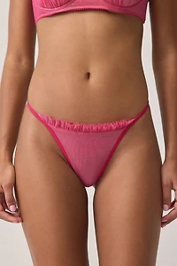 Mucci Maya Ruffle Mesh Thong
