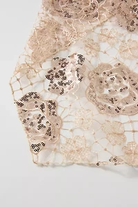 Embellished Lace Headscarf