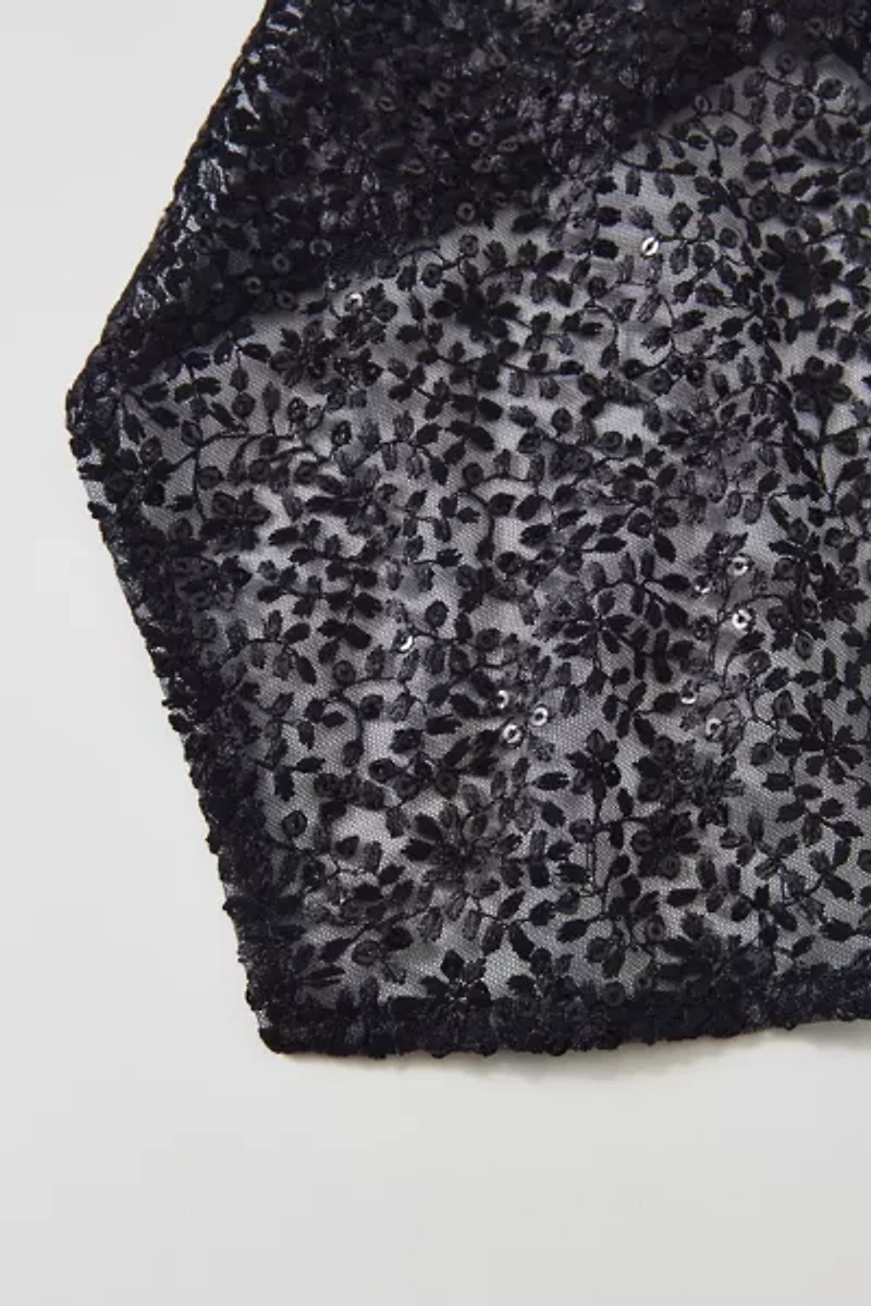 Embellished Lace Headscarf