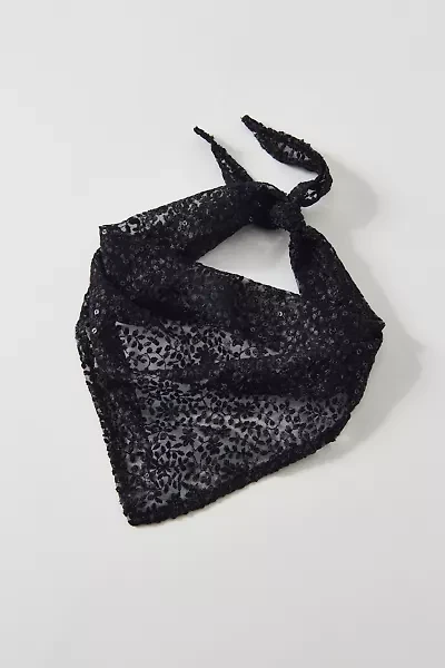Embellished Lace Headscarf