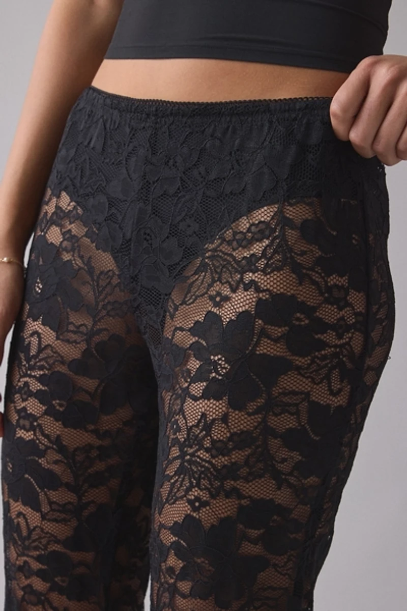 Kimchi Blue Aura Sheer Lace Flare Pant