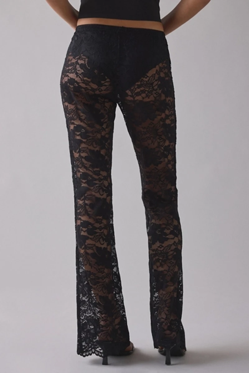 Kimchi Blue Aura Sheer Lace Flare Pant