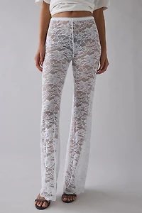 Kimchi Blue Aura Sheer Lace Flare Pants