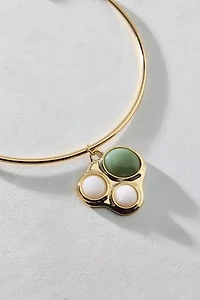 Strange Powers Stone Trio Wire Choker Necklace