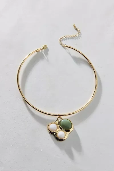 Strange Powers Stone Trio Wire Choker Necklace