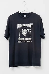 Vintage Y2K Distressed Bike Show Black Jester Graphic T-Shirt
