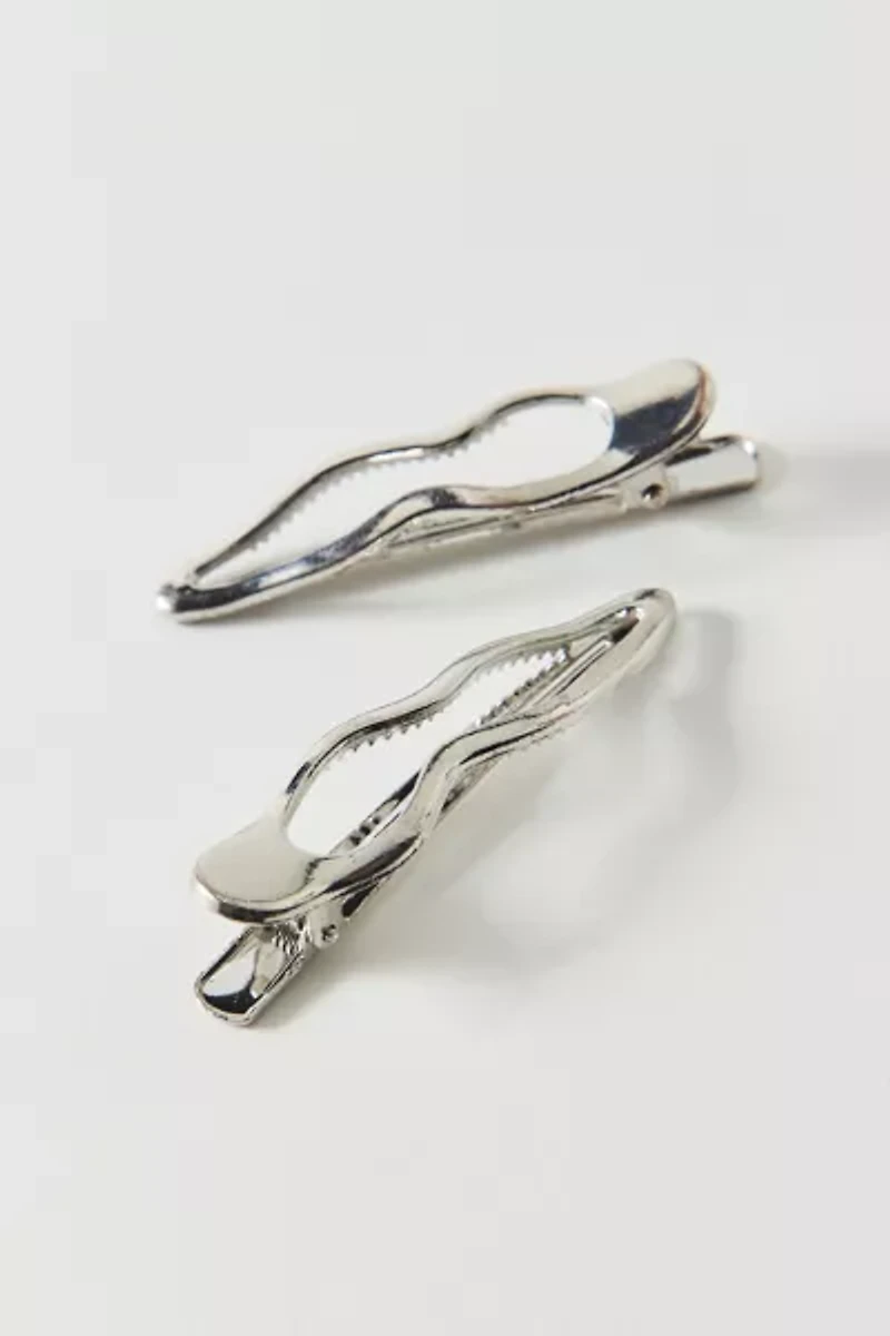 Wavy Metal Hair Clip Set