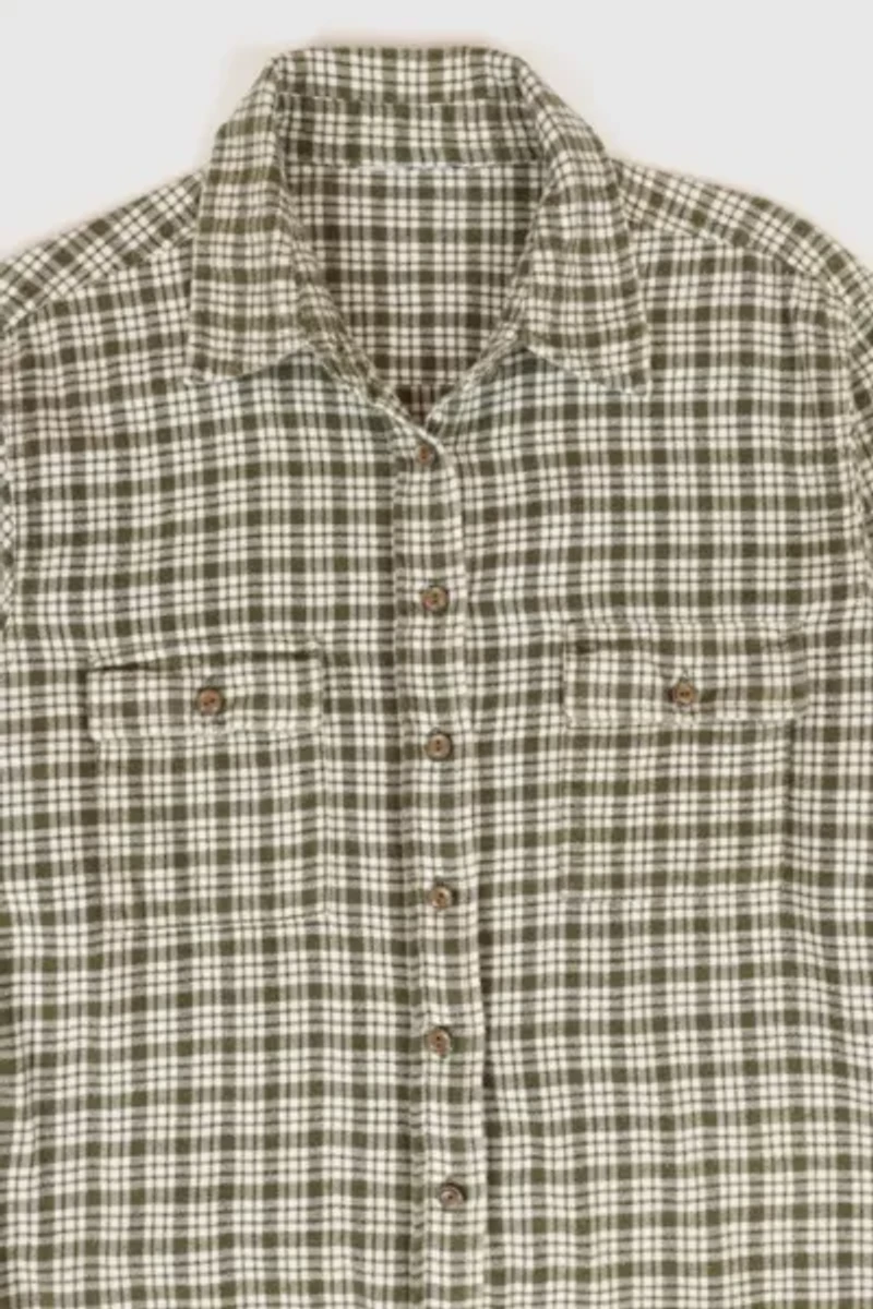 Vintage Flannel Button-Down Shirt