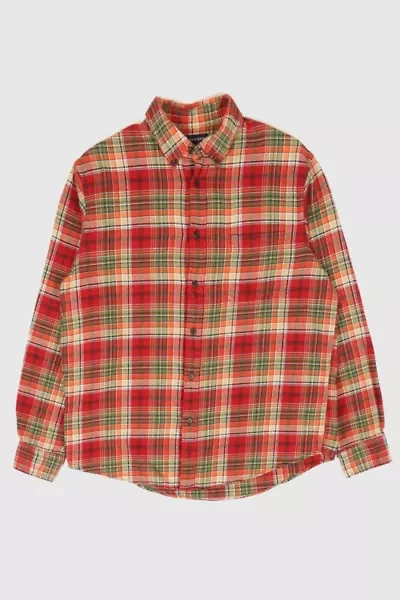 Vintage Land's End Flannel Button-Down Shirt