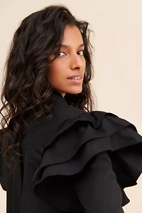 English Factory Bell Sleeve Ruffled Shirt