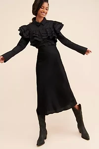 English Factory Bell Sleeve Ruffled Shirt