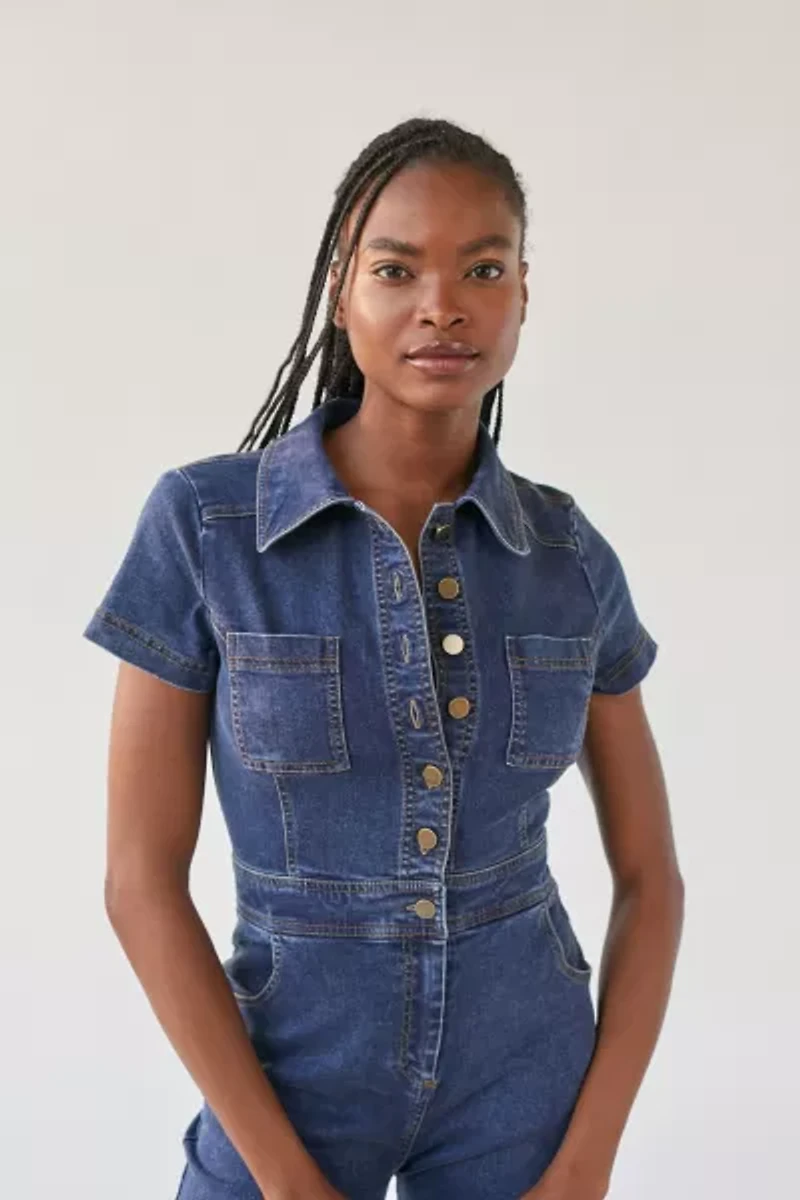 Denim Coverall Jumpsuit