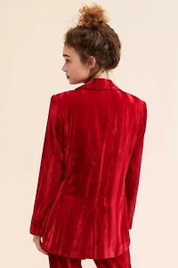 Steve Madden Imann Crushed Velvet Blazer