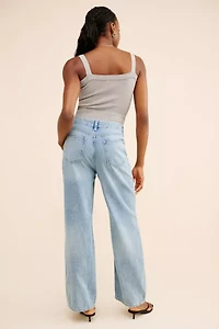 JUST BLACK DENIM Ripped Dad Jeans