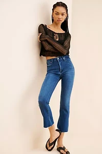 JUST BLACK DENIM Tonal Crop Flare Jeans