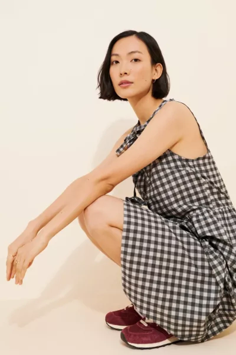 Motel Prelith Gingham Midi Dress