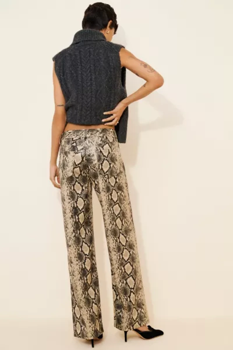 Lioness Top Model Vegan Leather Snakeskin Pants