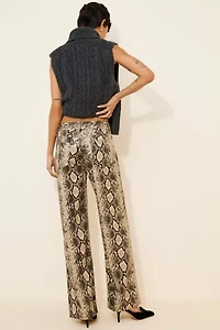 Lioness Top Model Vegan Leather Snakeskin Pants