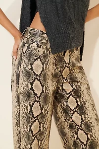 Lioness Top Model Vegan Leather Snakeskin Pants