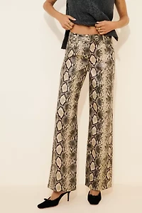 Lioness Top Model Vegan Leather Snakeskin Pants