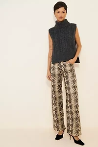 Lioness Top Model Vegan Leather Snakeskin Pants