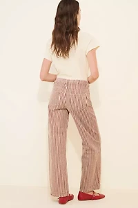 Daisy Street Mid-Rise Denim Stripe Jeans