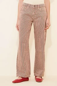 Daisy Street Mid-Rise Denim Stripe Jeans
