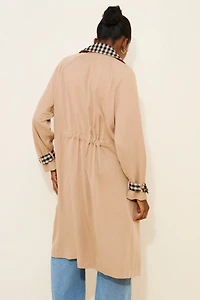 4SI3NNA Stella Gingham Trench Coat