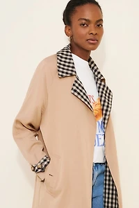 4SI3NNA Stella Gingham Trench Coat
