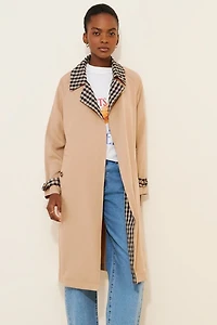 4SI3NNA Stella Gingham Trench Coat