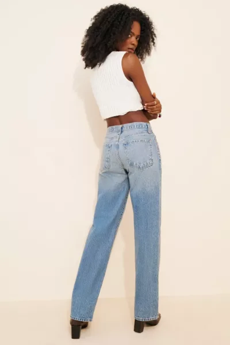 JUST BLACK DENIM Relaxed Straight Leg Jeans