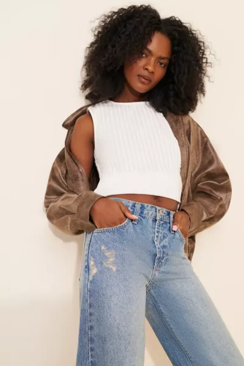JUST BLACK DENIM Relaxed Straight Leg Jeans