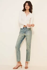 Oliver Logan Crosby Mid-Rise Relaxed Jeans