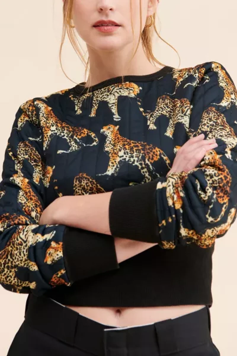 Naomi Quilted Crew Neck Sweatshirt