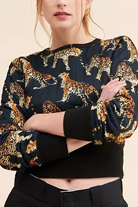 Naomi Quilted Crew Neck Sweatshirt